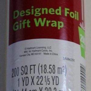 Golden Hallmark Gift Wrap/Holiday/Special Occasion